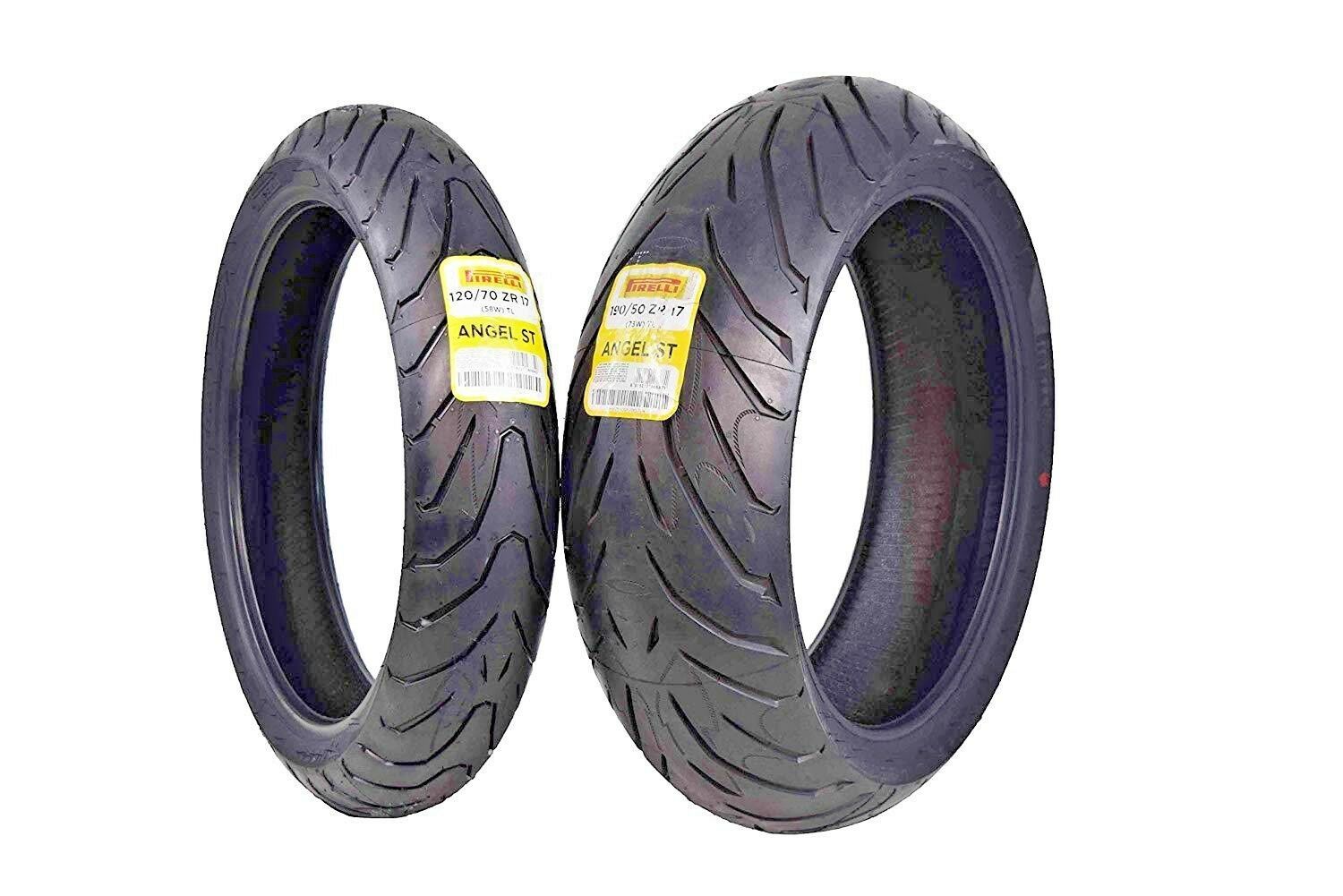 Pirelli Tire Angel St Front & Rear Tire Set 120/70-17 190/50-17 Motorcycle