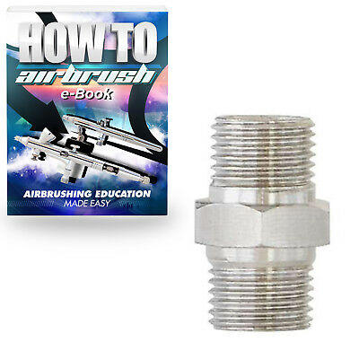 Airbrush Male To Male Nipple Coupling - 1/8" Bsp