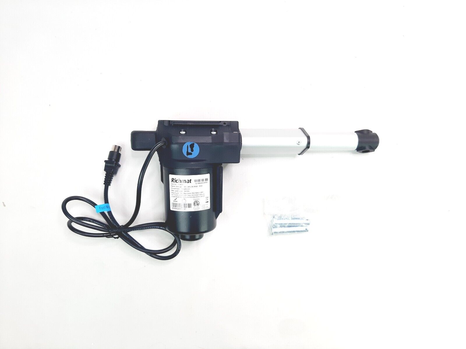 Richmat Hja58 Adjustable Bed Linear Actuator 70/245mm, Max Load Push 6000n