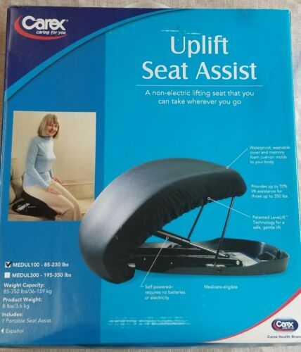 New Carex Uplift Seat Assist Premium Memory Foam Seat Med 85-230 Lbs Nonelectric