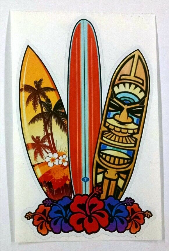 Surfboards Hawaii Quicksilver Rusty Billabong  California Sticker Decal